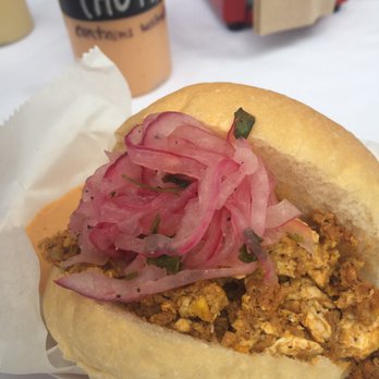 Bloomfield Saturday Market - Peruvian brekkie sandwich from Panca. - Farmers Market Near Me - Pittsburgh, Pennsylvania