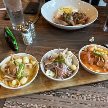 Chicha Peruvian Kitchen Midtown - Ceviche Sampler - Peruvian Near Me - Sacramento, California