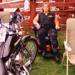 Anytime Fitness - This is me in my actual size in my Elect. chair I am chain to even w/o fractured knee. HEAVY!