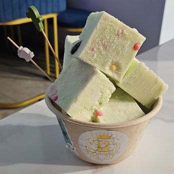 L2 Tea Club - Honeydew Crystal Meteor. Basically, these are *very*-frozen cubes of yogurt. I was not a fan. - Bubble Tea Near Me - San Gabriel, California L2 Tea Club - Honeydew Crystal Meteor. Basically, these are *very*-frozen cubes of yogurt. I was not a fan. - Bubble Tea Near Me - San Gabriel, California