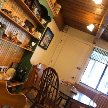 Redwood Cafe - View from the inside looking out towards the outside patio. Excited for my chicken fried steak! - New American Near Me - Cambria, California