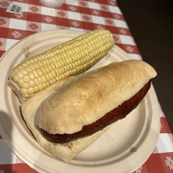 Fireman's Brigade Barbecue - Spicy sausage and corn on the cob - Barbeque Near Me - Buena Park, California Fireman's Brigade Barbecue - Spicy sausage and corn on the cob - Barbeque Near Me - Buena Park, California