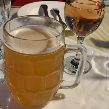 Tatiana Restaurant - Hoegaarden beer and rosè - Russian Near Me - Brooklyn, New York