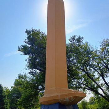 Golden Spike Monument - The sculpture is 56 feet tall, which is 100 times larger than the original spike. - Landmarks & Historical Buildings Near Me - Council Bluffs, Iowa Golden Spike Monument - The sculpture is 56 feet tall, which is 100 times larger than the original spike. - Landmarks & Historical Buildings Near Me - Council Bluffs, Iowa