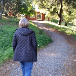 walking to breakfast from our cabin walking to breakfast from our cabin