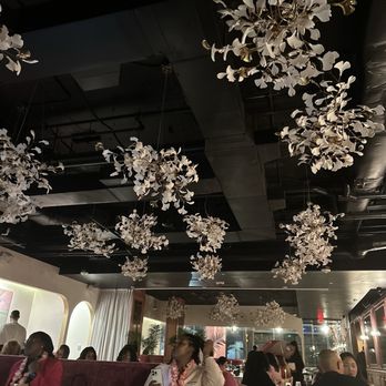 Elite Event: Pink Party at PostScript - Restaurant chandeliers - Yelp Events Near Me - Houston, Texas