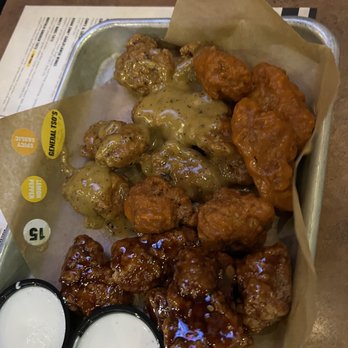 Buffalo Wild Wings - 15 boneless wings. Pro tip: ask for extra wet wings if ya like them saucyyy - Chicken Wings Near Me - San Diego, California