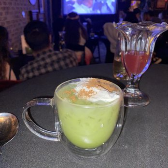 Fork N' Film - Matcha latte - a little too bitter even with the cream. - Cinema Near Me - Los Angeles, California