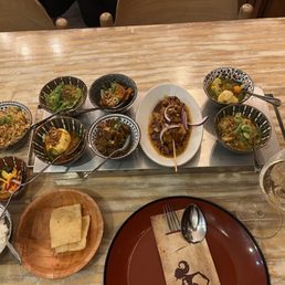 Vegetarian sampler menu Vegetarian sampler menu