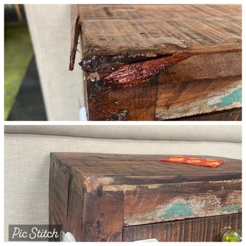 PrimeFix Construction - Before/After damage fix to side table - Handyman Near Me PrimeFix Construction - Before/After damage fix to side table - Handyman Near Me