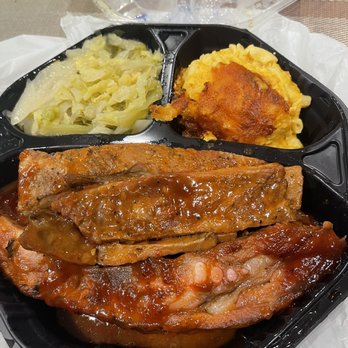 EllaRay's Cafe - Barbeque Spare Ribs, Cabbage, Mac & Cheese - Soul Food Near Me - Forestville, Maryland