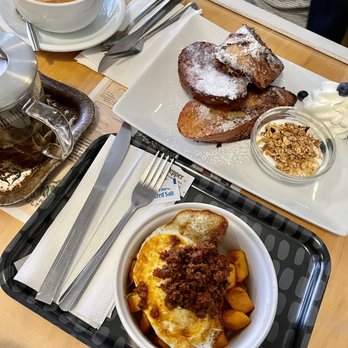 Fortezza Coffee - Crème Brûlée French Toast & Sweet Potato Has Bowl with Egg & Chorizo - Cafes Near Me - Fort Wayne, Indiana Fortezza Coffee - Crème Brûlée French Toast & Sweet Potato Has Bowl with Egg & Chorizo - Cafes Near Me - Fort Wayne, Indiana