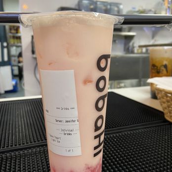 BobaHi - Guava Yogurt with crystal boba - $6 - Coffee & Tea Near Me - Torrance, California
