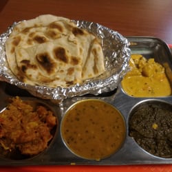 Curry Mahal - Custom 4 vegetable thali, without rice or salad