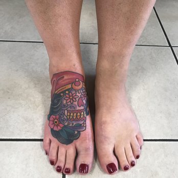 Deluxe Tattoo - sugarskull cover up - Tattoo Near Me - Chicago, Illinois Deluxe Tattoo - sugarskull cover up - Tattoo Near Me - Chicago, Illinois