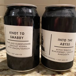 Knot to shabby and into the abyss canned cocktails Knot to shabby and into the abyss canned cocktails