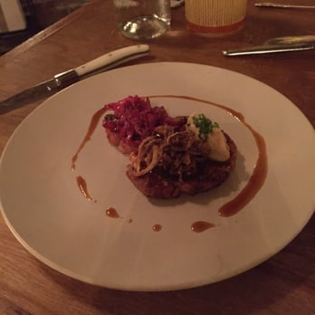 Rose's Luxury - Grilled pork blade steak, miso, cabbage, and homemade sauerkraut - New American Near Me - Washington, DC, District of Columbia