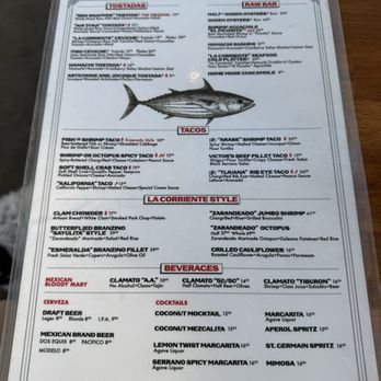 La Corriente - Dinner menu - Seafood Near Me - Coronado, California La Corriente - Dinner menu - Seafood Near Me - Coronado, California