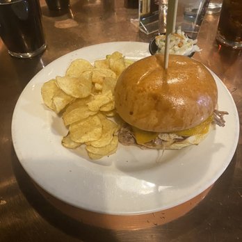 Lancaster Brewing Company - House Smoked Pulled Pork Sandwich - New American Near Me - Lancaster, Pennsylvania Lancaster Brewing Company - House Smoked Pulled Pork Sandwich - New American Near Me - Lancaster, Pennsylvania