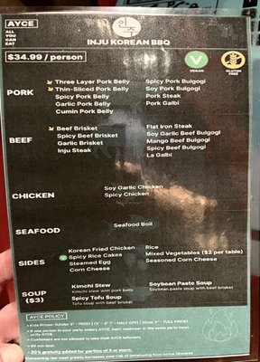 Menu photo 1 Jongro Korean BBQ Annapolis, MD