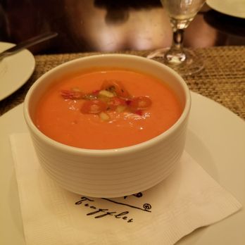 Truffles - Tomato gazpacho amazing stellar service salmon blt. Always good generous portion of smoked salmon - American Near Me - St. Louis, Missouri