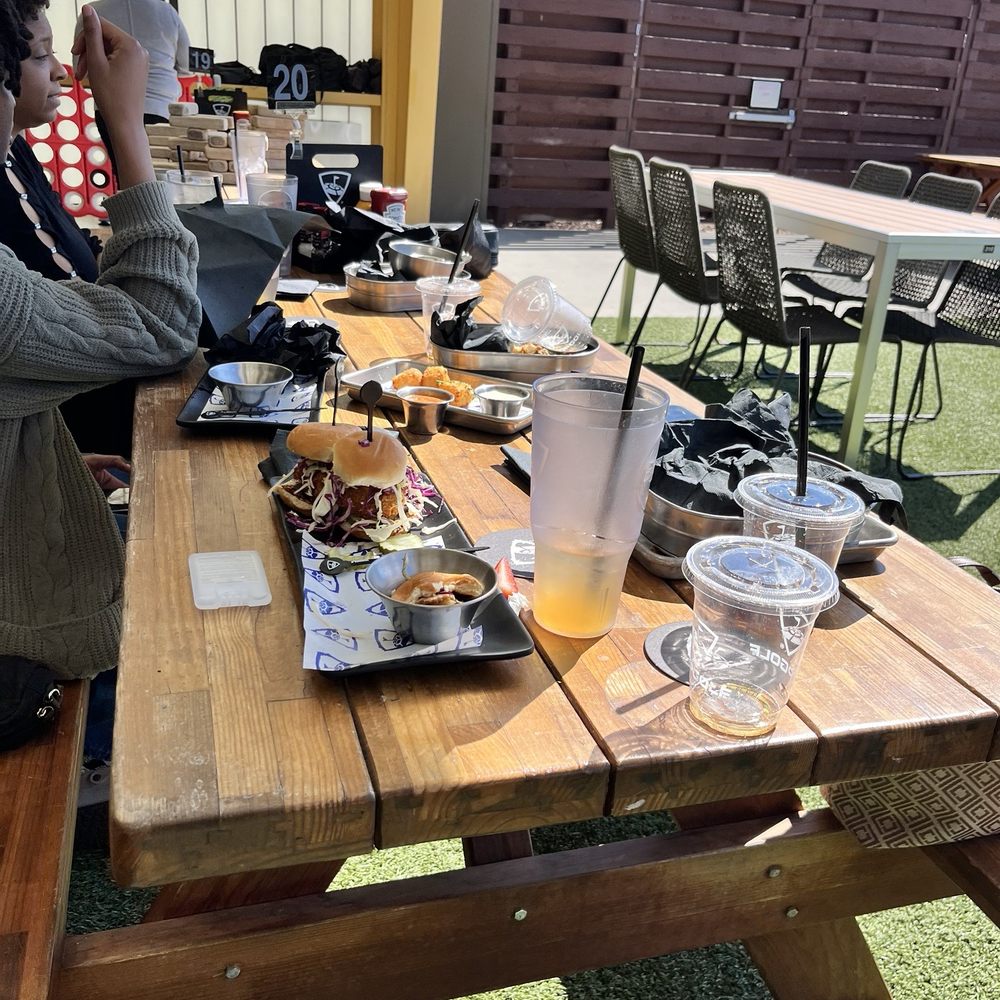 Topgolf - Our table - see the connect four in the back ground - Golf Near Me - Augusta, Georgia