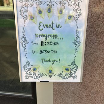Necessary & Sufficient Coffee - Printers Row - a sign for event progress - Coffee & Tea Near Me - Chicago, Illinois