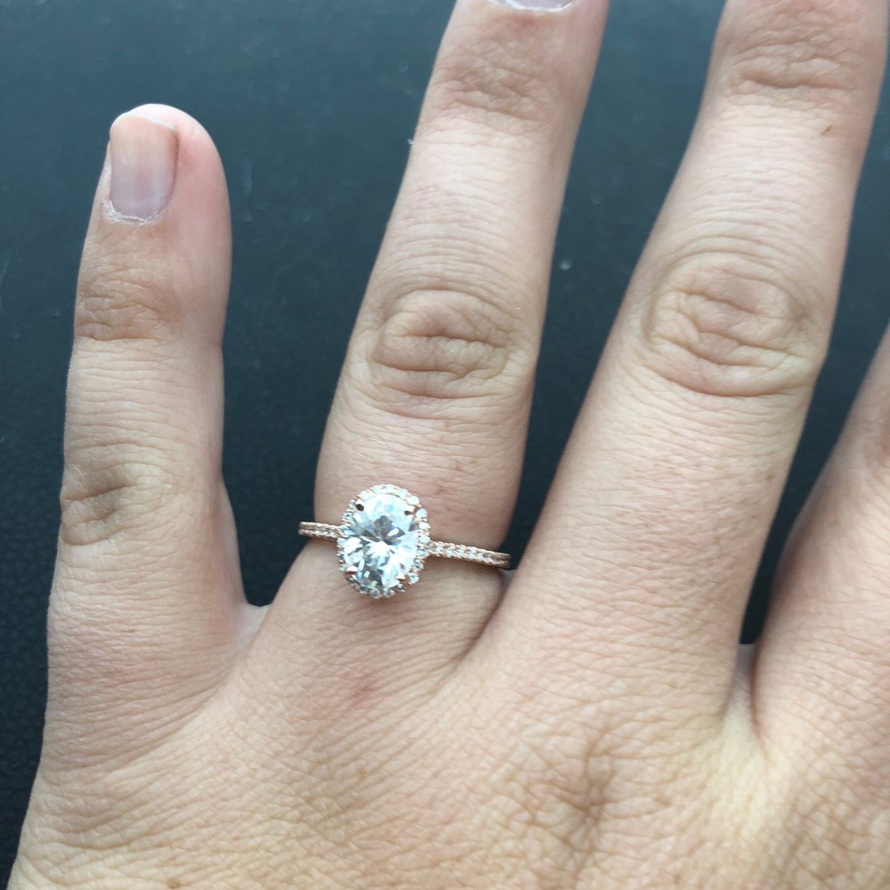 After! They fixed my bent engagement ring! Affordable, amazing work, & so friendly After! They fixed my bent engagement ring! Affordable, amazing work, & so friendly