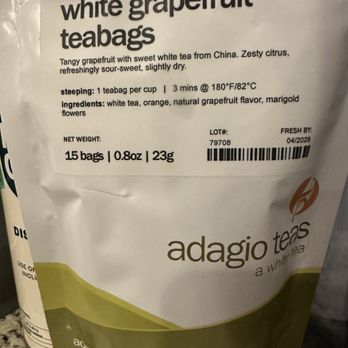 Adagio Teas - White Grapefruit teabags - Coffee & Tea Near Me - Skokie, Illinois