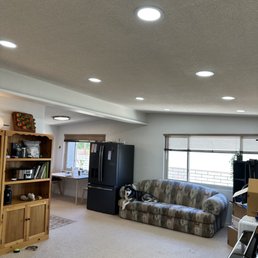 Pedro installed 8 Overhead recessed LED lights in our front room Pedro installed 8 Overhead recessed LED lights in our front room