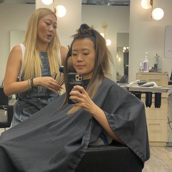 Kenneth Brown Salons - Today's appointment. Hope to post a better After photo later - Hair Salons Near Me - Irvine, California