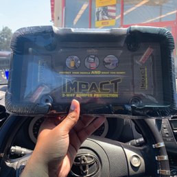 Impact license plate frame and bumper guard, right on the first aisle. Impact license plate frame and bumper guard, right on the first aisle.
