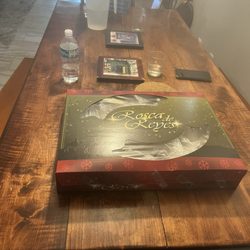 The box in comparison to the table.
