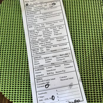 Hildebrandt's - Order slip - Delis Near Me - Augusta, Georgia