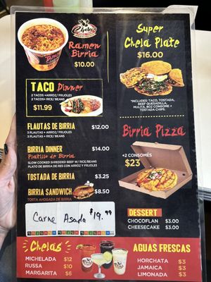 Menu photo 2 Chela's Birria Tacos Whiting, IN