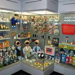Stoogeum - Mass-Marketed Morons is a display at The Stoogeum featuring mass produced merchandise from the late 20th century.