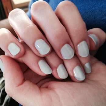 Kris Nails - I love this very pale winter blue from Essie (the salon carries only Essie polish) and appreciated the nice shaping they did. - Nail Salons Near Me - Oakland Gardens, New York Kris Nails - I love this very pale winter blue from Essie (the salon carries only Essie polish) and appreciated the nice shaping they did. - Nail Salons Near Me - Oakland Gardens, New York