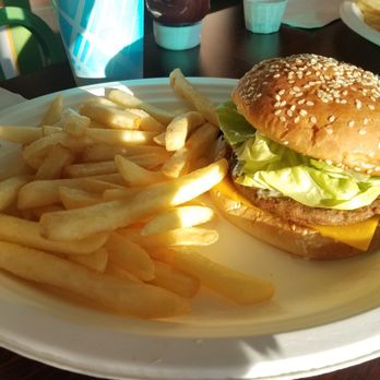 TNK Vegan Cafe - beef burger (YUM!)..would like to see some special sauce (big mac style)..fries are ok. - Vegan Near Me - Modesto, California TNK Vegan Cafe - beef burger (YUM!)..would like to see some special sauce (big mac style)..fries are ok. - Vegan Near Me - Modesto, California