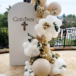 Whimsical Touch Events - Such a simple and dreamy Baptism Backdrop