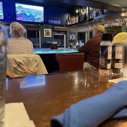 Fathoms Bar & Grille - Glass blown bartop
