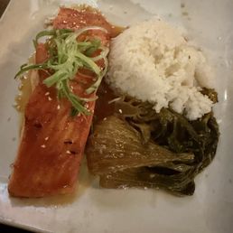 Pan-seared Chinook salmon