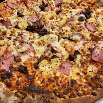 Forks & Boards - 16" Hawaiian pizza: $20.99-dry, sauceless, and burnt - American Near Me - Phoenix, Arizona