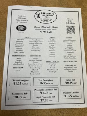 Menu photo 1 Disalvo Deli & Italian Store Dayton, OH