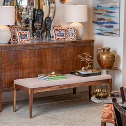 Italian walnut Dresser w Walnut Bench