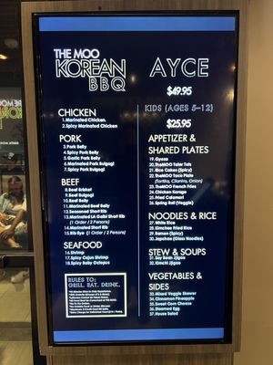 Menu photo 1 The Moo Korean BBQ Santa Monica, CA Menu photo 1 The Moo Korean BBQ Santa Monica, CA