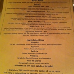 The Prince & The Pauper Restaurant - Bistro menu