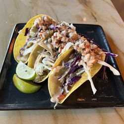 Louie Oliver's Restaurant & Bar at Harrah's Northern California - Fish tacos - corn tortillas.  Three come with the order.