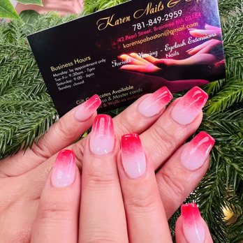 Karen Nails & Spa - Ombré dipping powder design - Waxing Near Me - Braintree, Massachusetts Karen Nails & Spa - Ombré dipping powder design - Waxing Near Me - Braintree, Massachusetts