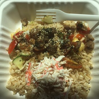 Turtle Boat - Vegan protein with brown rice and krab salad. Snack size - Seafood Near Me - Denver, Colorado Turtle Boat - Vegan protein with brown rice and krab salad. Snack size - Seafood Near Me - Denver, Colorado