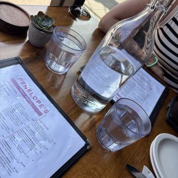 Penelope's Vegan Taqueria - Menu and water - Vegan Near Me - Chicago, Illinois Penelope's Vegan Taqueria - Menu and water - Vegan Near Me - Chicago, Illinois